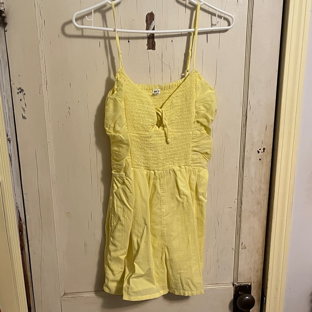 Yellow Romper with Spaghetti Straps